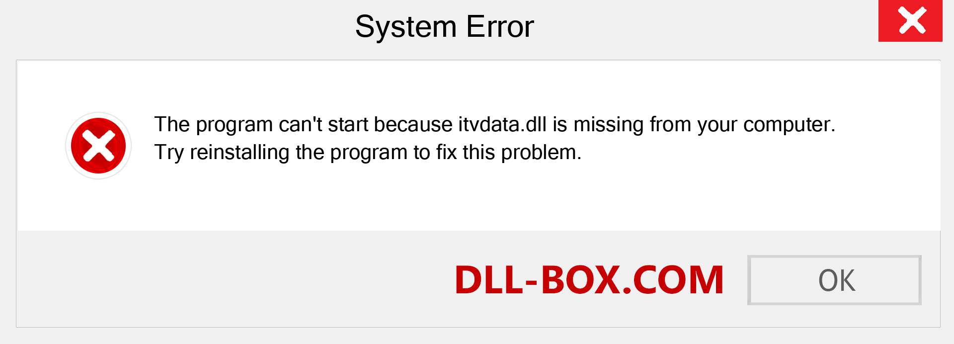  itvdata.dll file is missing?. Download for Windows 7, 8, 10 - Fix  itvdata dll Missing Error on Windows, photos, images